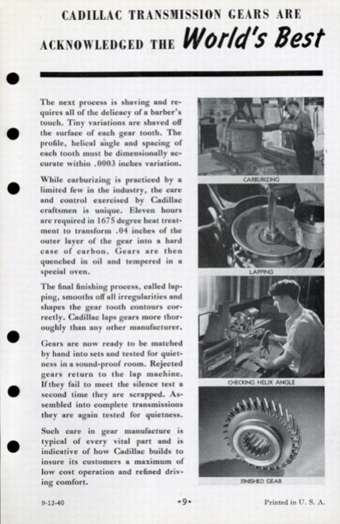 1941 Cadillac Salesmans Data Book Page 52